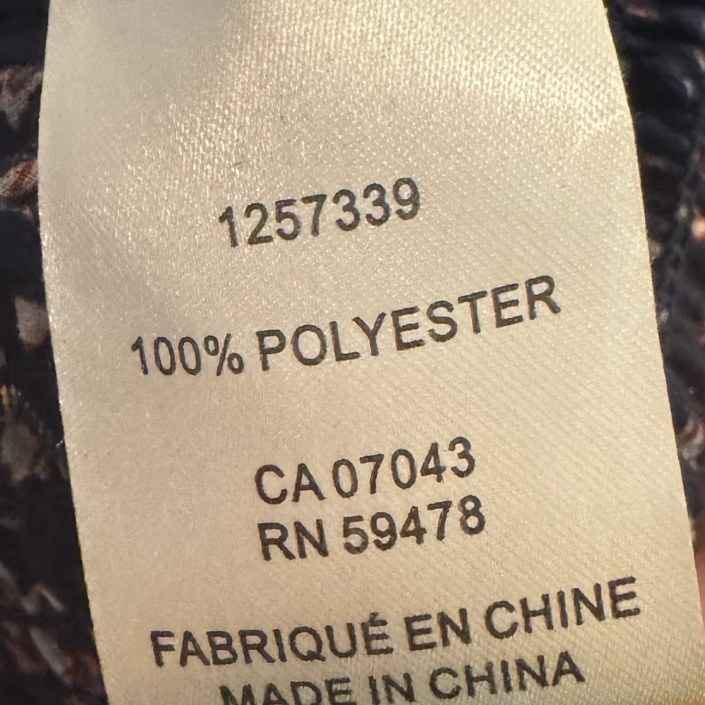 Joie Navy Floral Ruffle Tie Neck Blouse - Picture 5 of 5
